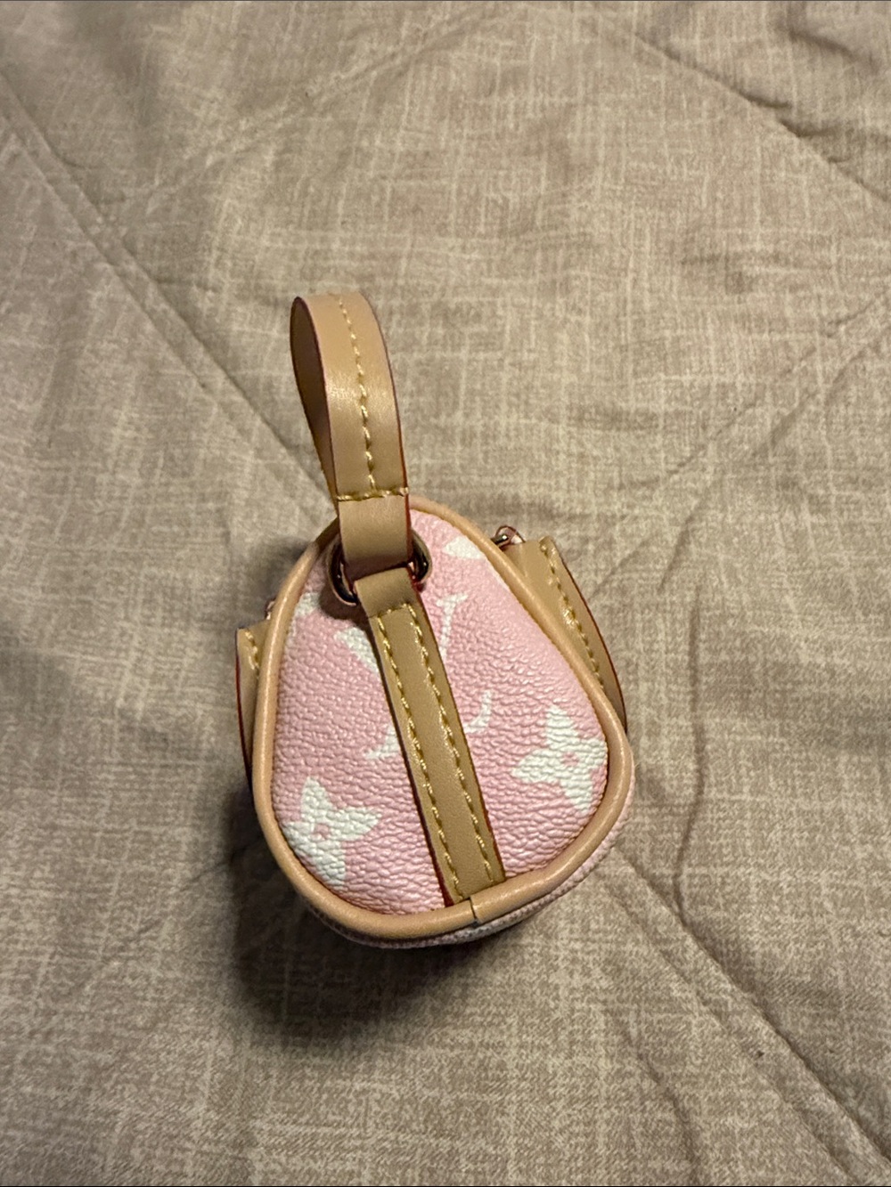 Pink Designer Monogram Mini Top-Handle Bag - Picture 3 of 5